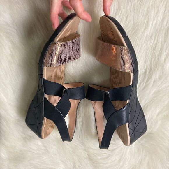 WONDERS Spain Leather Slingback Ankle Strap Snake Slide Sandal 39 EU US 8 Shoe - Picture 7 of 8